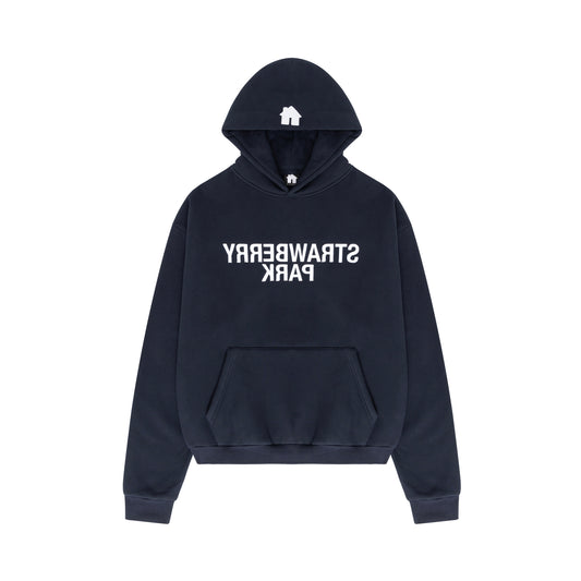 NAVY BLUE MIRROR HOODIE